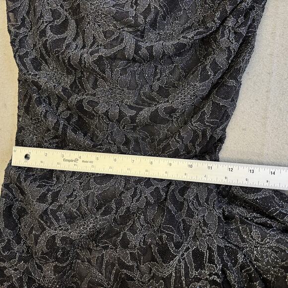 XSCAPE Full Length Dress Womens 18W Gray Lace Zip Lined Evening Gown Orig $300 - Picture 5 of 10